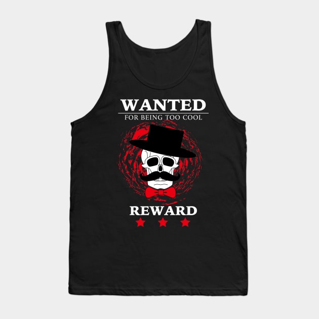 Wanted Skull Tank Top by flyinghigh5